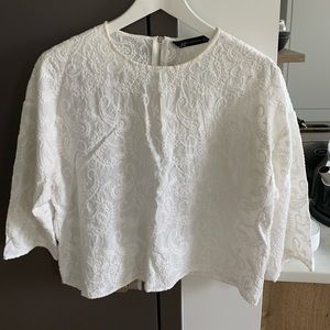 Zara white blouse size S great condition